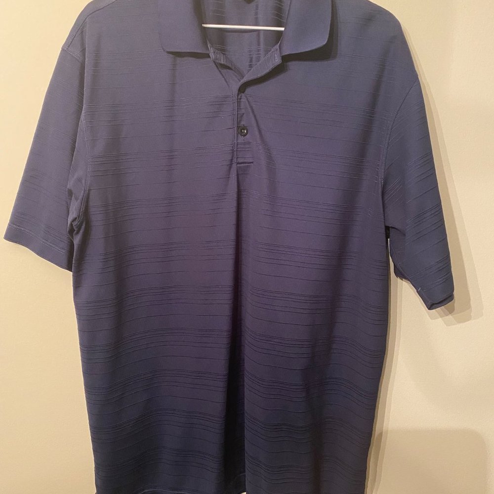 Nike Dri Fit Blue Polo Large dark blue